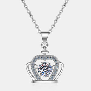 Moissanite Crown 925 Sterling Silver Necklace - Sydney So Sweet