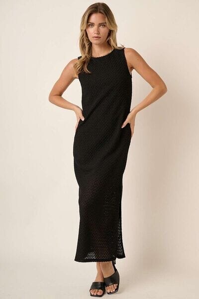 Mittoshop Side Slit Round Neck Sleeveless Dress - Sydney So Sweet
