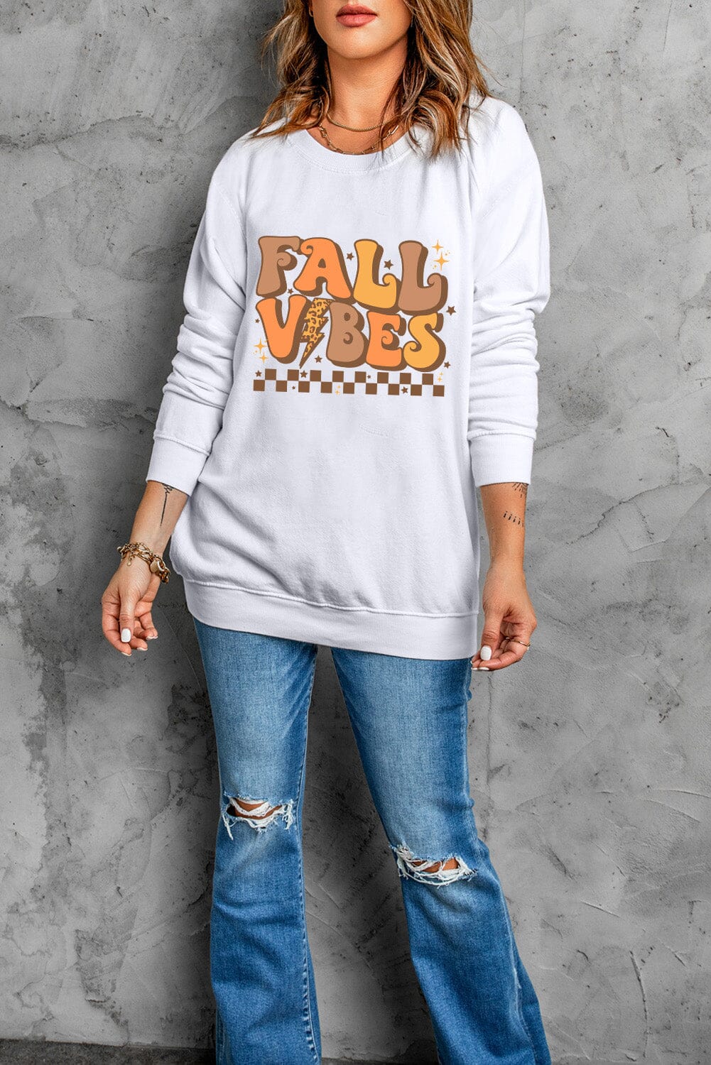 Fall Vibes Women's Graphic Long Sleeve Sweatshirt - Sydney So Sweet