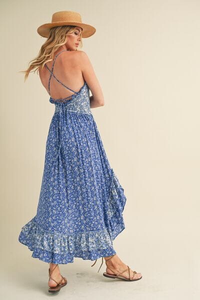 Aemi + Co Ditsy Floral Ruffled Hem Maxi Cami Dress - Sydney So Sweet
