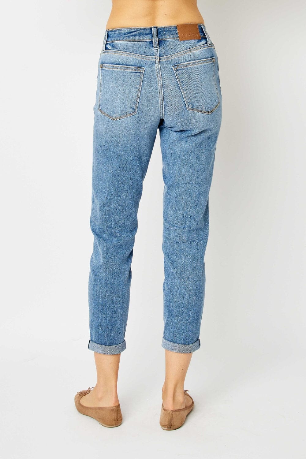 Judy Blue Full Size Cuffed Hem Slim Jeans - Sydney So Sweet