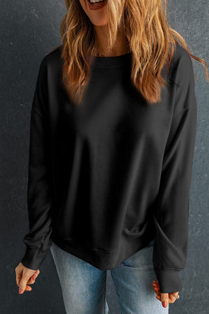 Round Neck Dropped Shoulder Sweatshirt - Sydney So Sweet