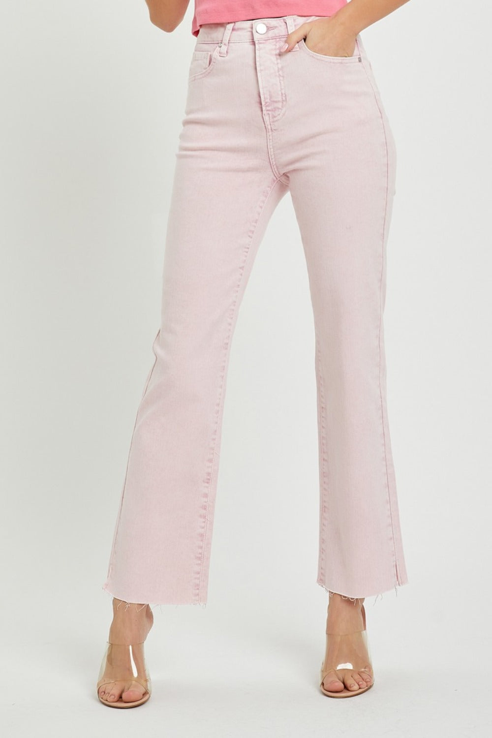 RISEN Full Size High Rise Tummy Control Straight Jeans - Sydney So Sweet