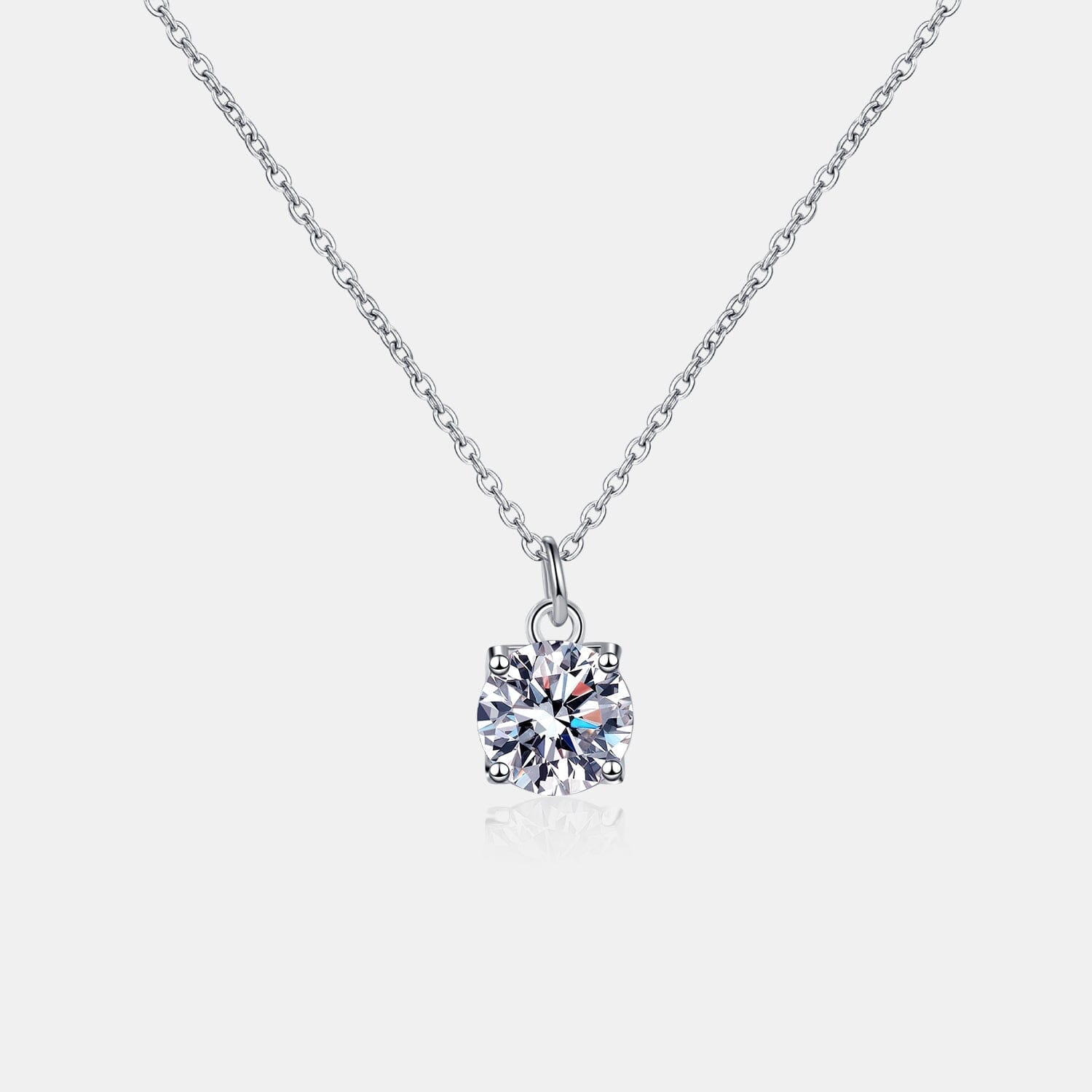 1 Carat Moissanite 925 Sterling Silver Necklace - Sydney So Sweet