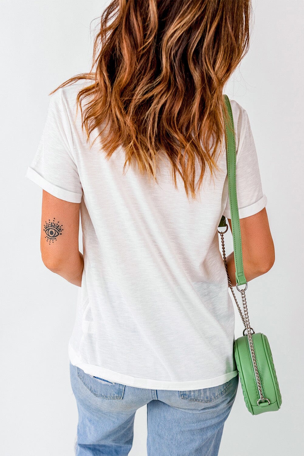 Bow Graphic Round Neck Short Sleeve T-Shirt - Sydney So Sweet