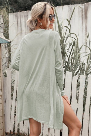 Double Take Button Down Long Sleeve Longline Cardigan - Sydney So Sweet