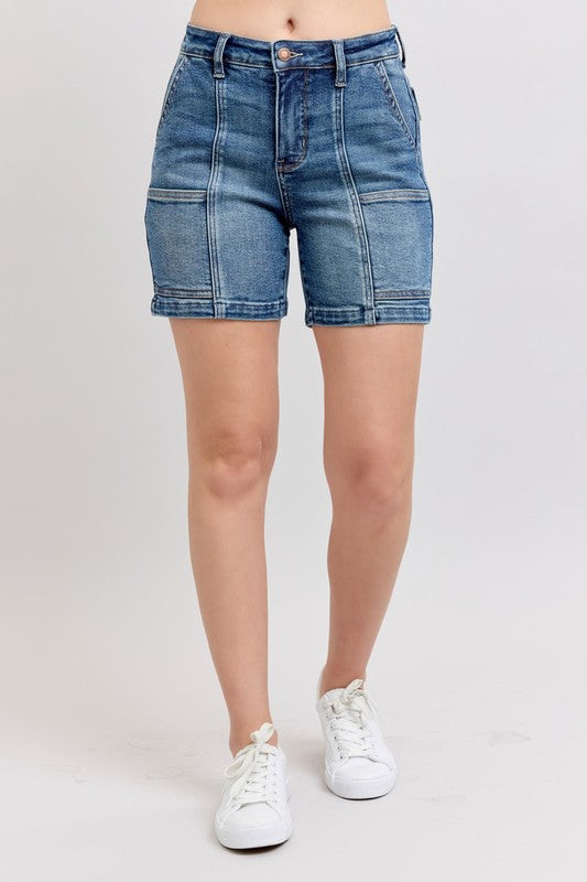 Judy Blue Full Size High Rise Denim Shorts Plus Size - Sydney So Sweet