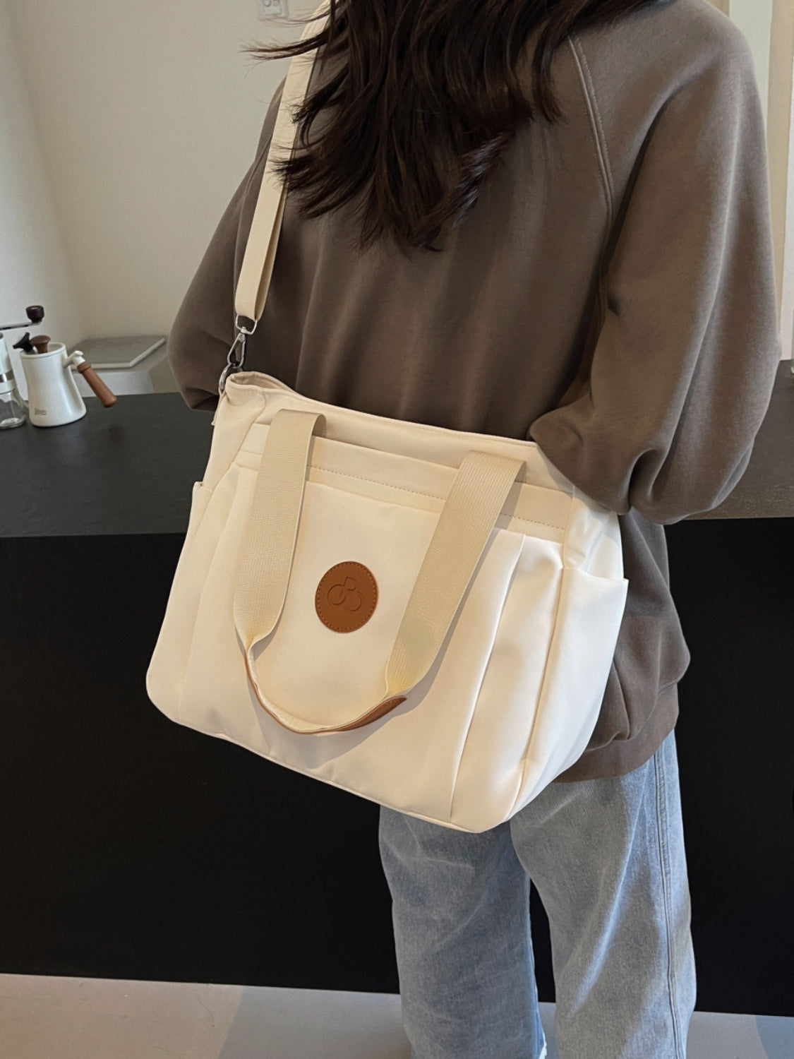 Nylon Solid Color Tote Bag - Sydney So Sweet