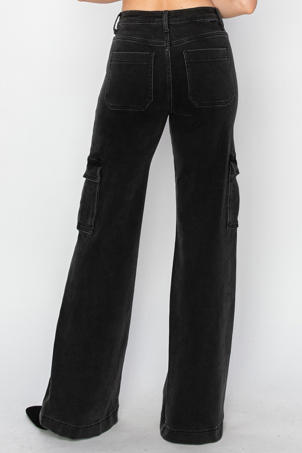 Risen Full Size High Rise Wide Leg Cargo Jeans - Sydney So Sweet