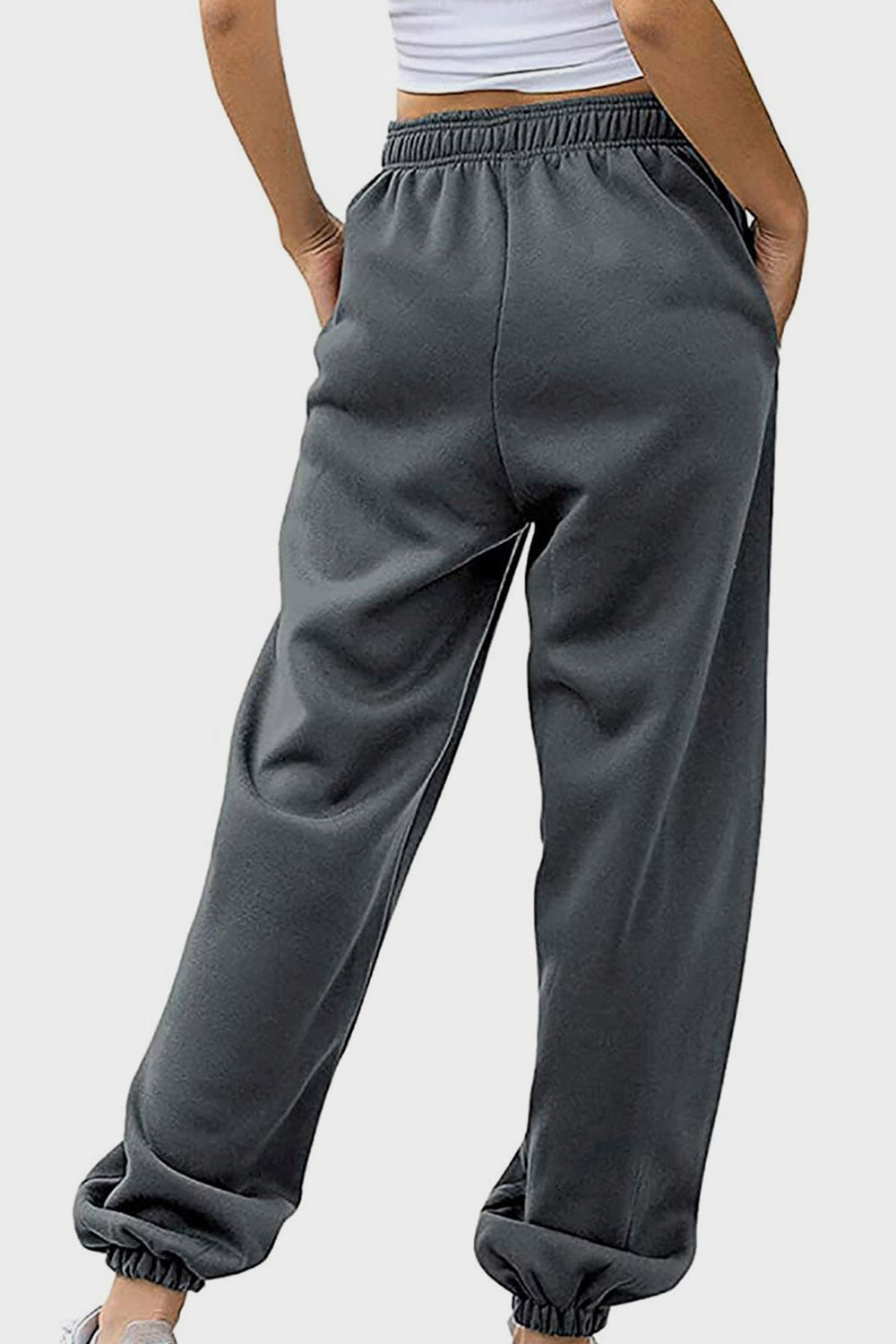 Elastic Waist Joggers with Pockets - Sydney So Sweet