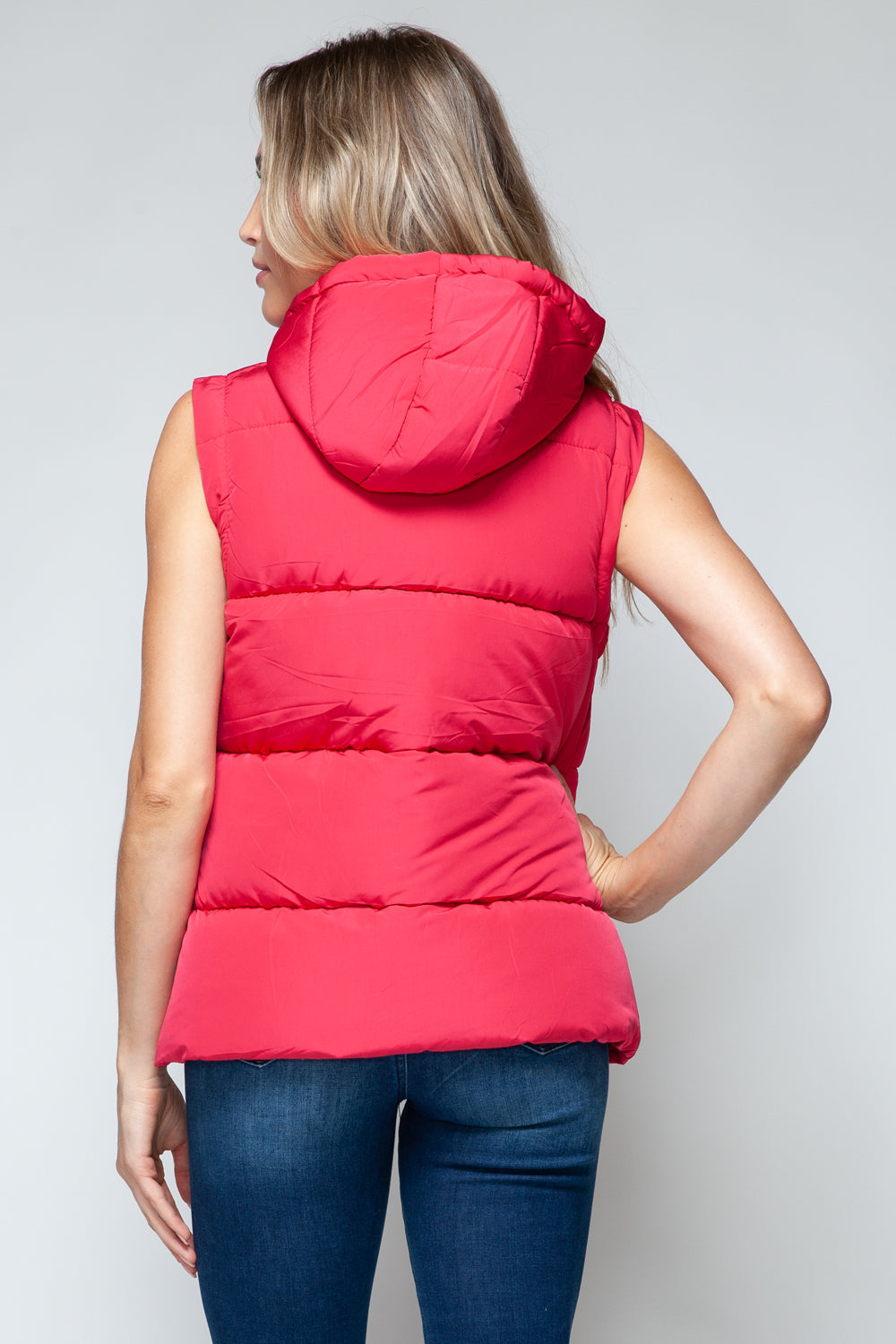 Snobbish Snap and Zip Closure Hooded Vest - Sydney So Sweet