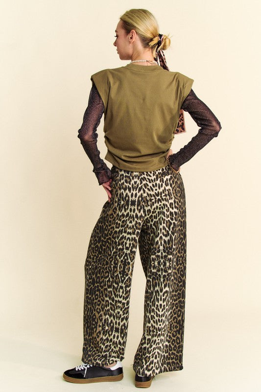 Davi & Dani Leopard Wide Leg Pants - Sydney So Sweet