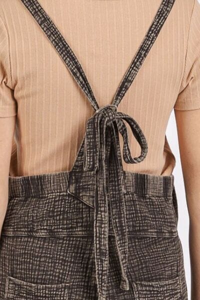 Mittoshop Textured Knotted Wide Strap Overalls - Sydney So Sweet