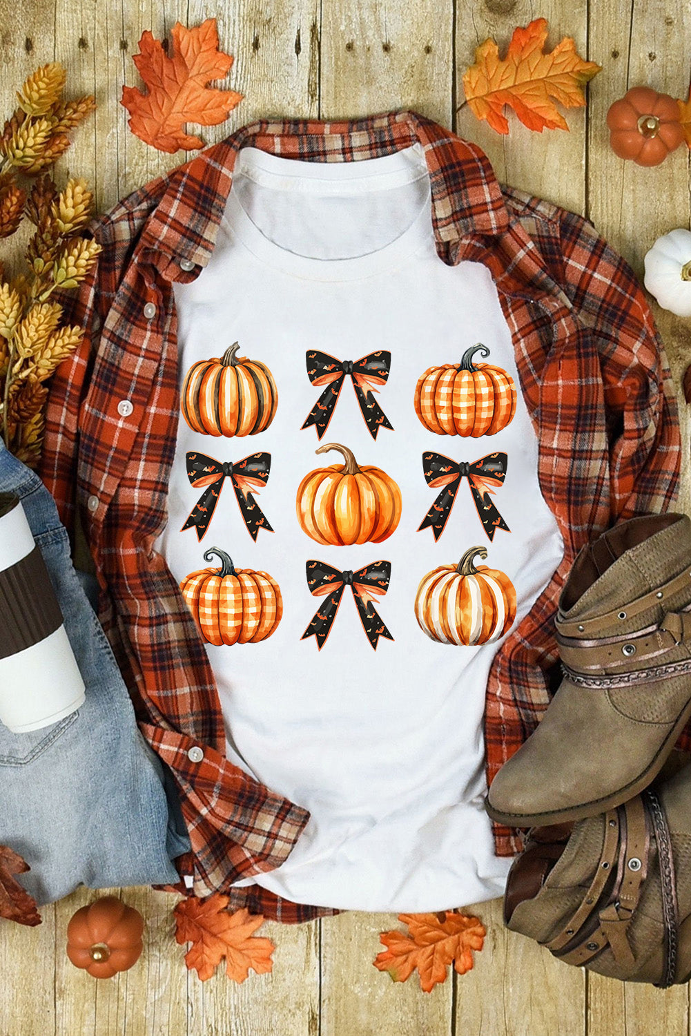 Pumpkin Round Neck Short Sleeve T-Shirt - Sydney So Sweet