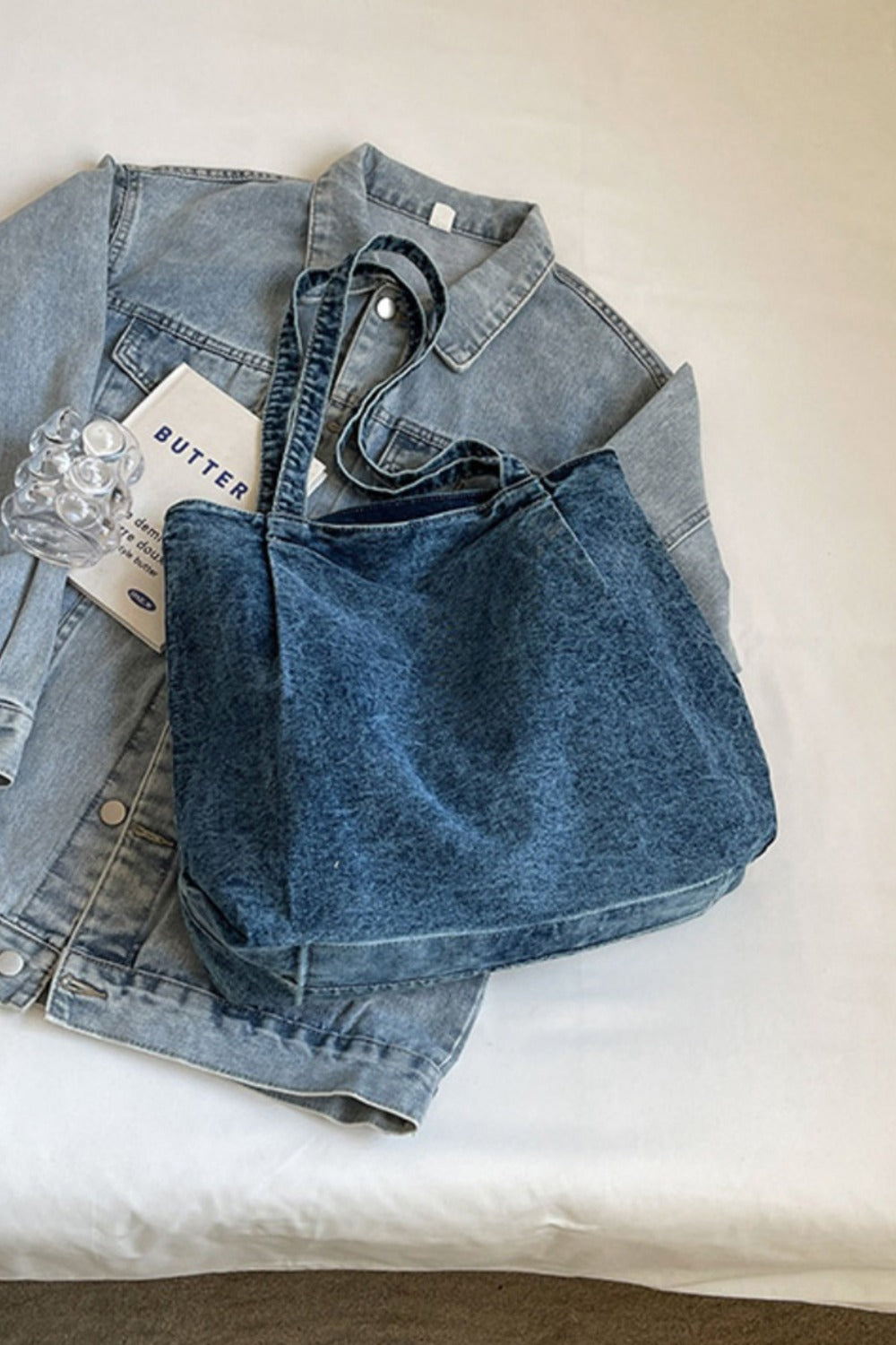 Medium Denim Tote Bag - Sydney So Sweet