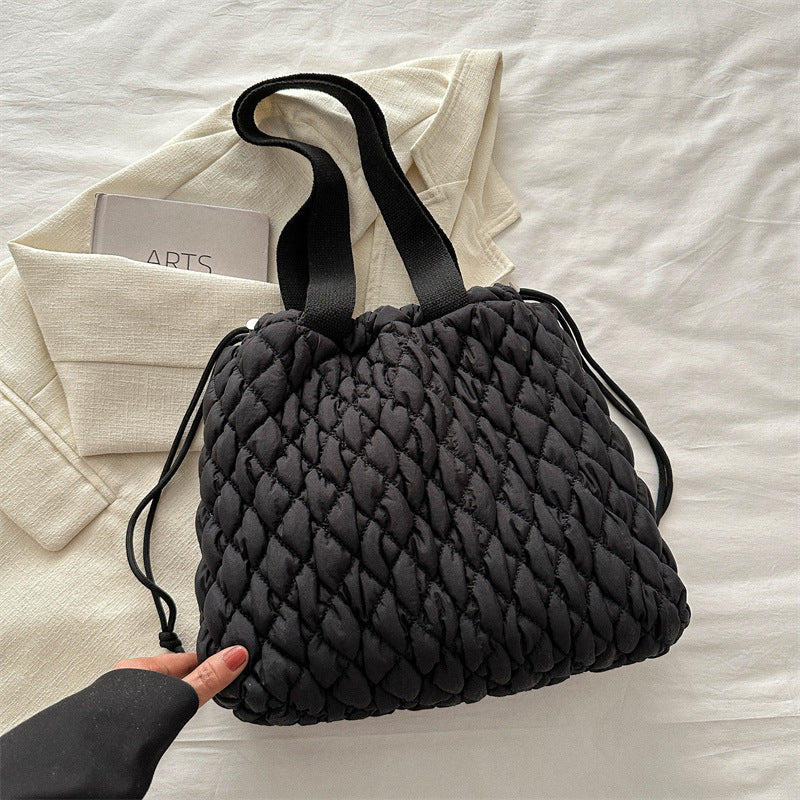 Drawstring Bubble Texture Tote Bag - Sydney So Sweet