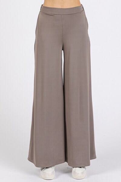 Mittoshop Yoga Air Stretch Elastic Waist Wide Leg Pants - Sydney So Sweet