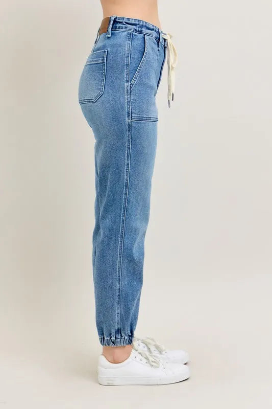Judy Blue Full Size High Waist Denim Jogger Plus Size - Sydney So Sweet
