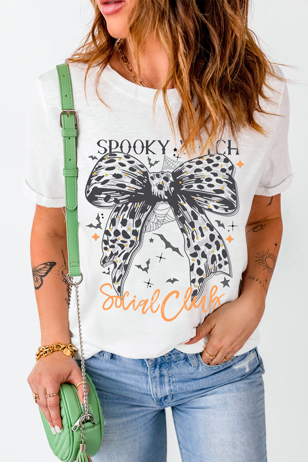 Spooky Witch Social Club Graphic Short Sleeve T-Shirt - Sydney So Sweet