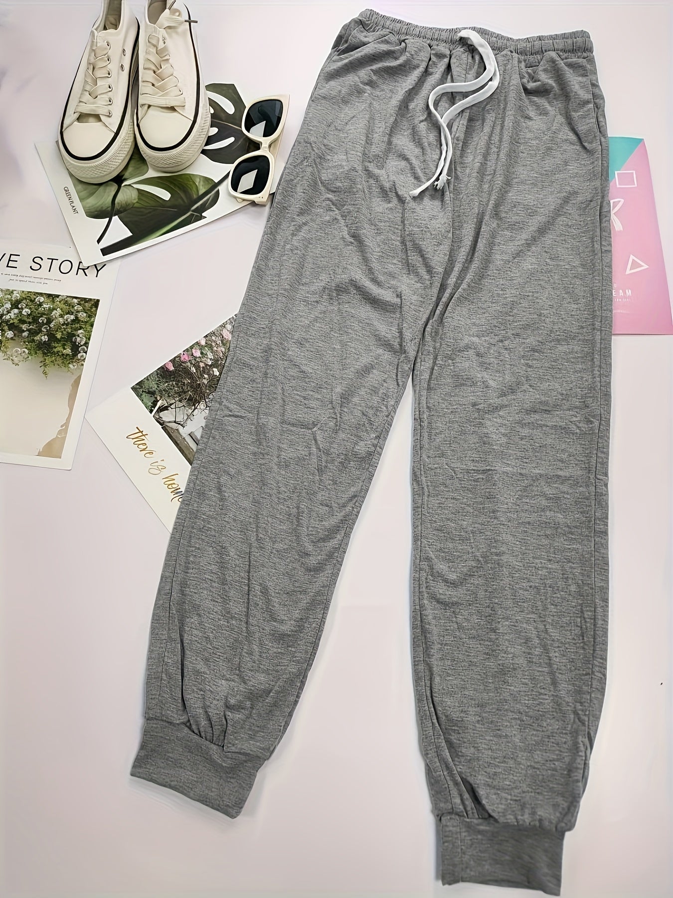 Full Size Drawstring Elastic Waist Joggers with Pockets - Sydney So Sweet