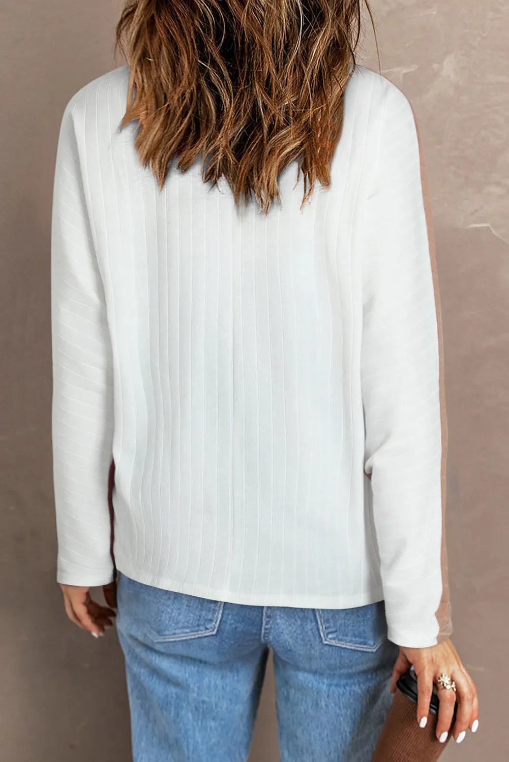 Maple Leaf Round Neck Long Sleeve Top - Sydney So Sweet