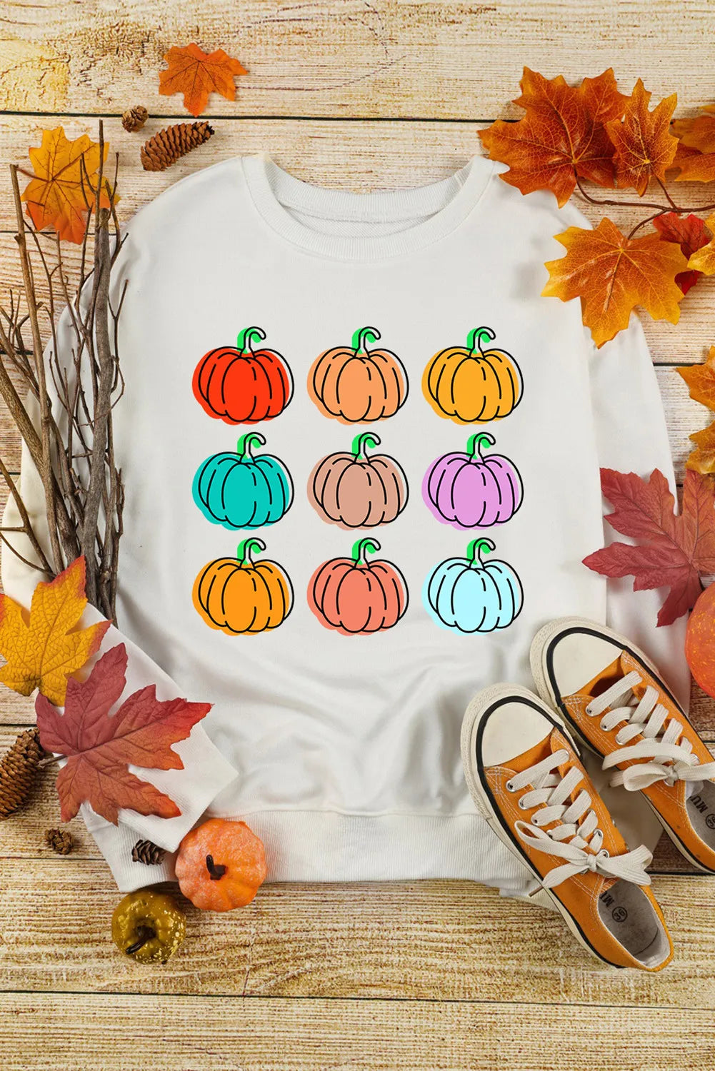 Pumpkin Graphic Long Sleeve Sweatshirt - Sydney So Sweet