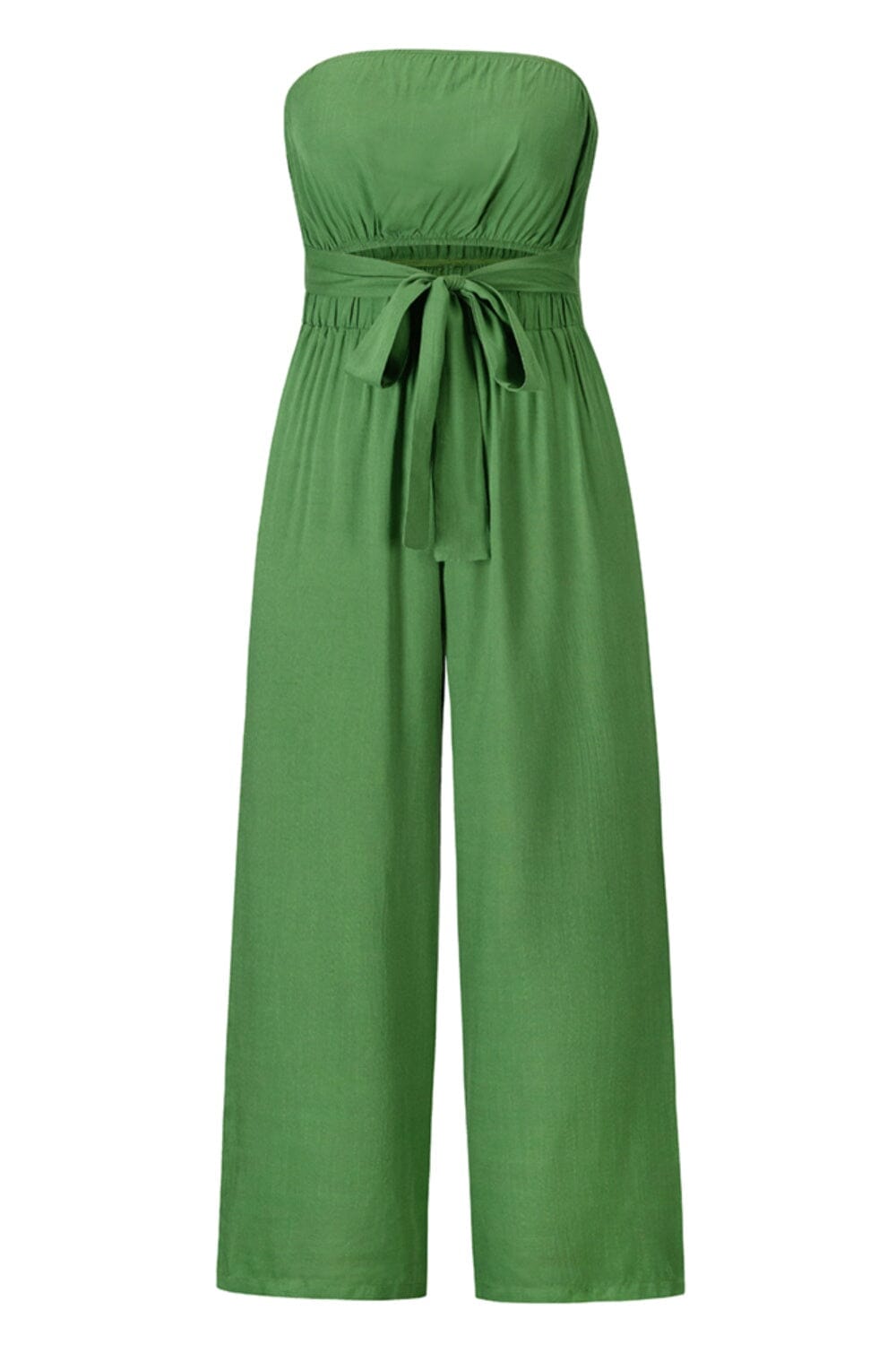 Tied Cutout Tube Wide Leg Jumpsuit - Sydney So Sweet