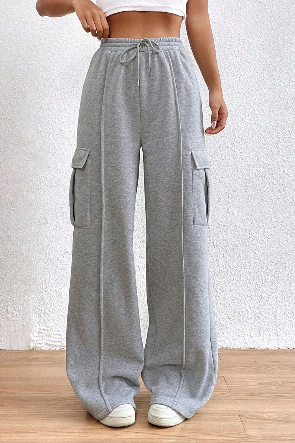 Drawstring High Waist Pants - Sydney So Sweet