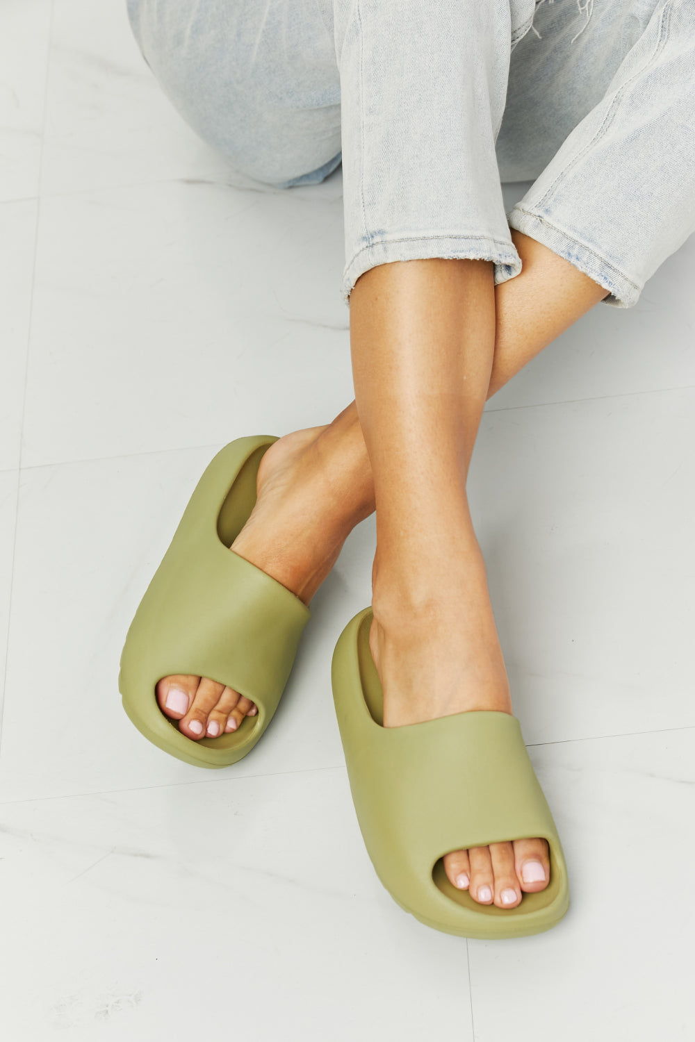 NOOK JOI In My Comfort Zone Slides in Green - Sydney So Sweet