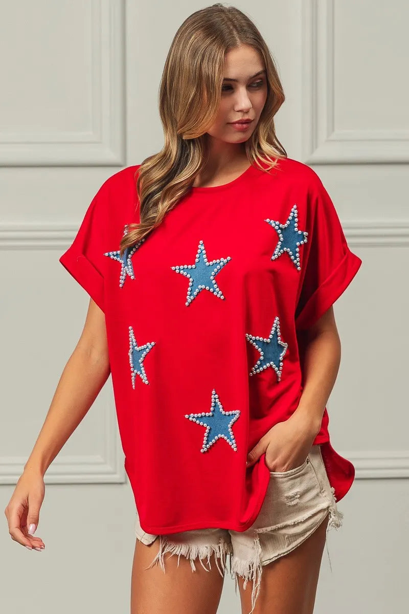 BiBi Fourth Of July Terry T-Shirt - Sydney So Sweet