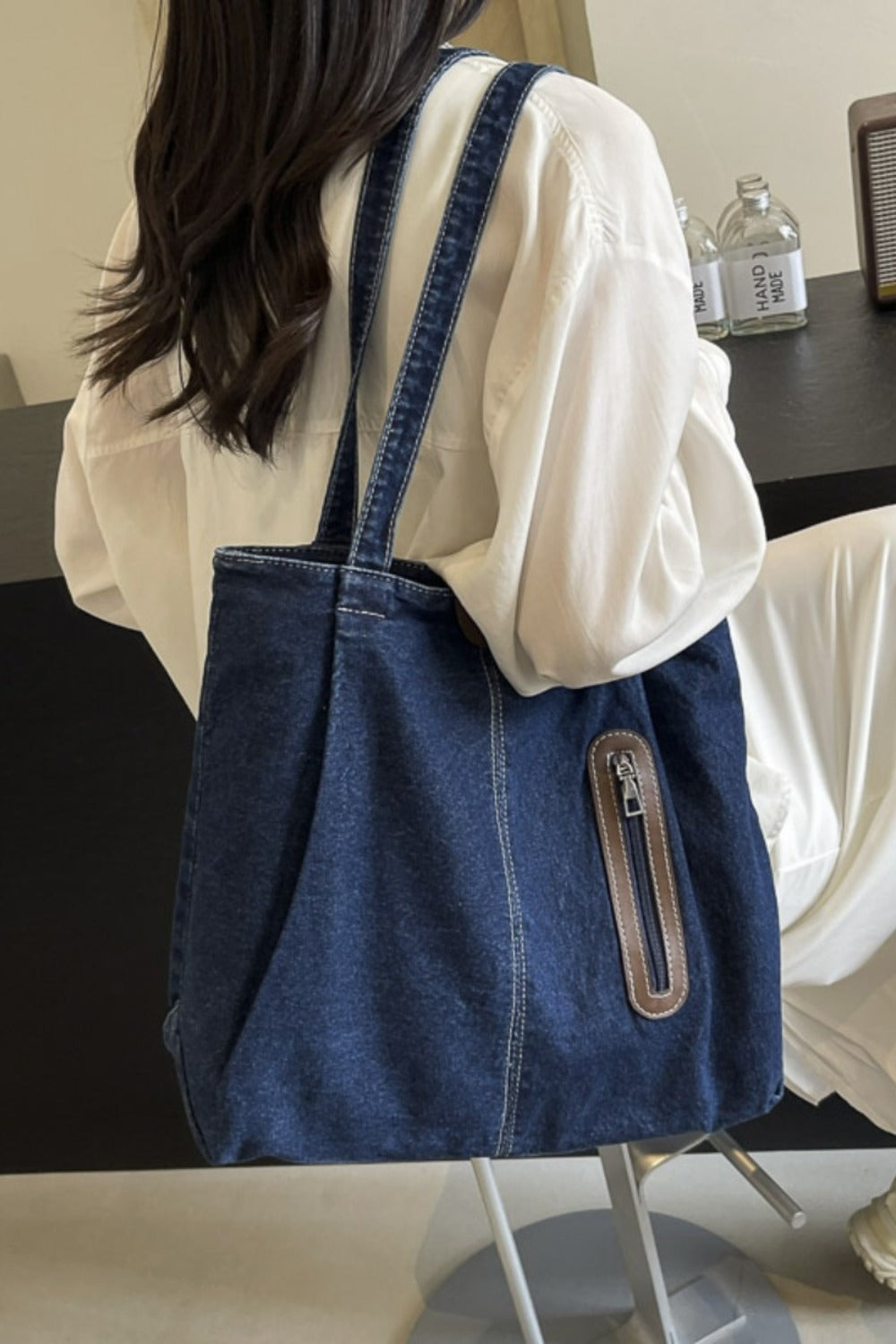 Medium Denim Tote Bag - Sydney So Sweet