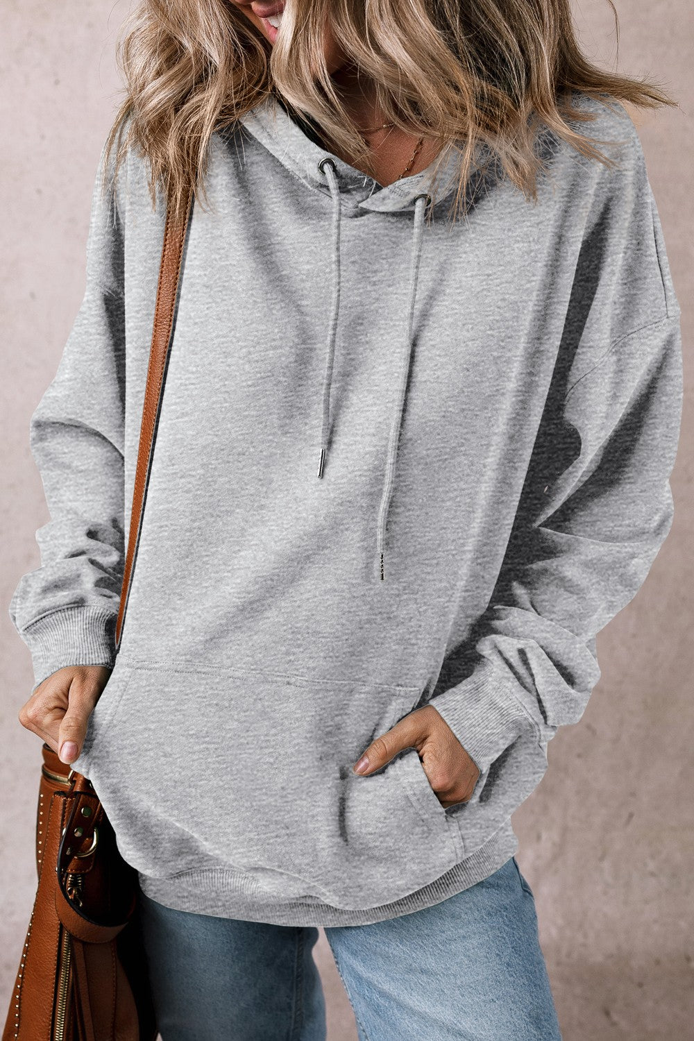 Drawstring Pocketed Long Sleeve Hoodie - Sydney So Sweet