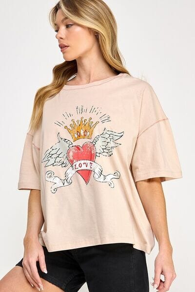 SAGE+FIG Love-Inpired Graphic Oversized T-Shirt - Sydney So Sweet