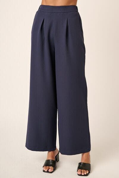Mittoshop Inverted Pleat Detail Wide Leg Pants - Sydney So Sweet