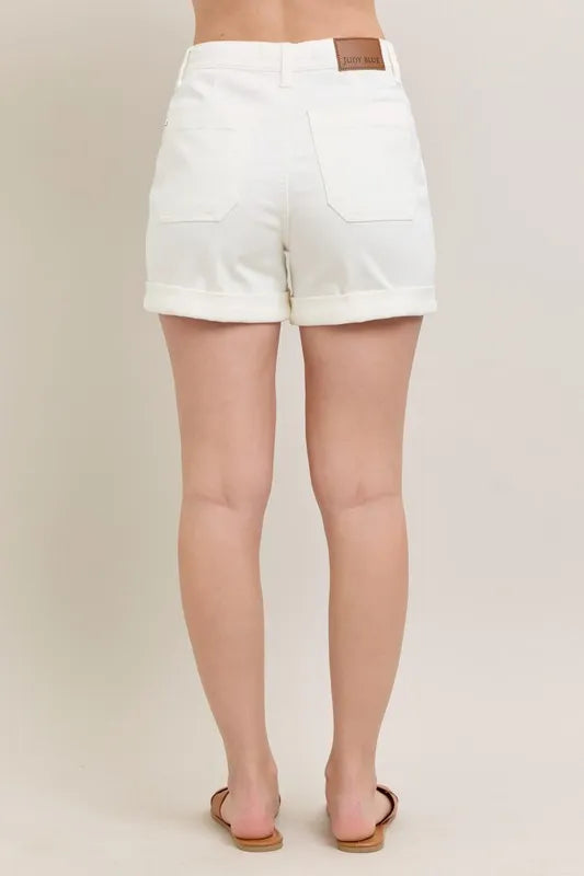 Judy Blue High Waist Cuff Denim Shorts - Sydney So Sweet