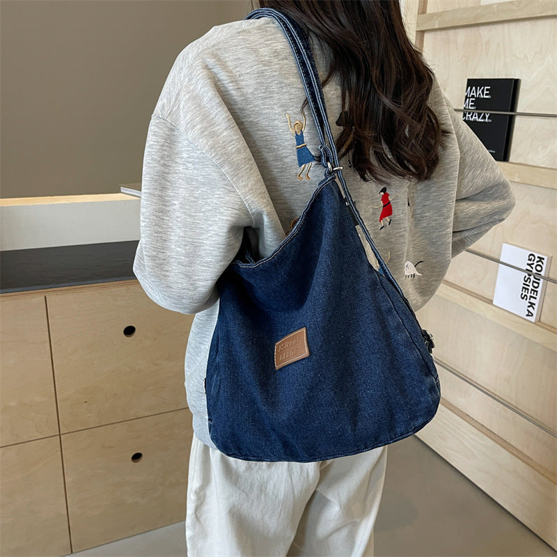 Adjustable Strap Denim Shoulder Bag - Sydney So Sweet