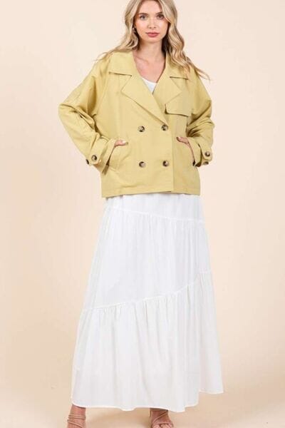 Mittoshop Double Breasted Long Sleeve Trench Coat Jacket - Sydney So Sweet