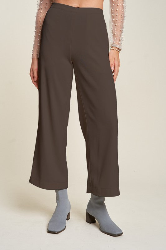 Davi &amp; Dani Wide Leg Mid-Rise Pants - Sydney So Sweet