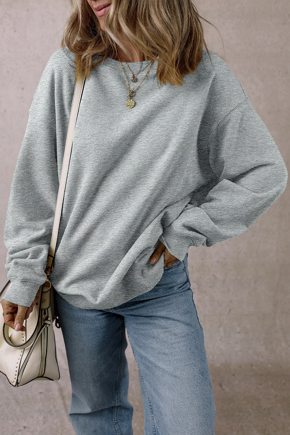 Round Neck Long Sleeve Sweatshirt - Sydney So Sweet