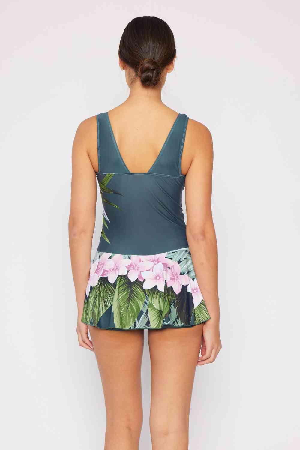 Clear Waters Women's Swim Dress in Aloha Forest - Sydney So Sweet