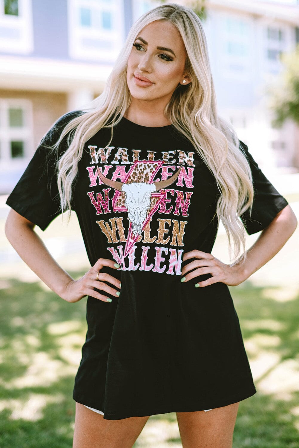 WALLEN Round Neck Short Sleeve T-Shirt - Sydney So Sweet