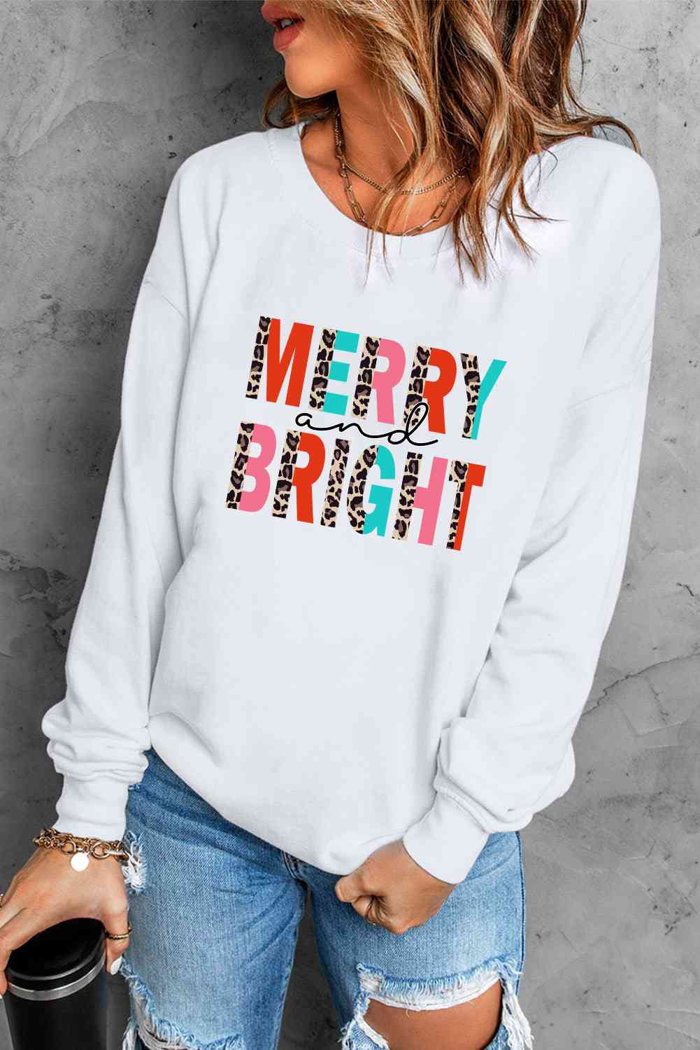 MERRY AND BRIGHT Graphic Sweatshirt - Sydney So Sweet