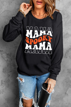 Long Sleeve SPOOKY MAMA Sweatshirt - Sydney So Sweet
