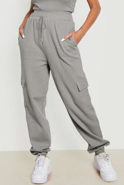 Drawstring Joggers with Pockets - Sydney So Sweet