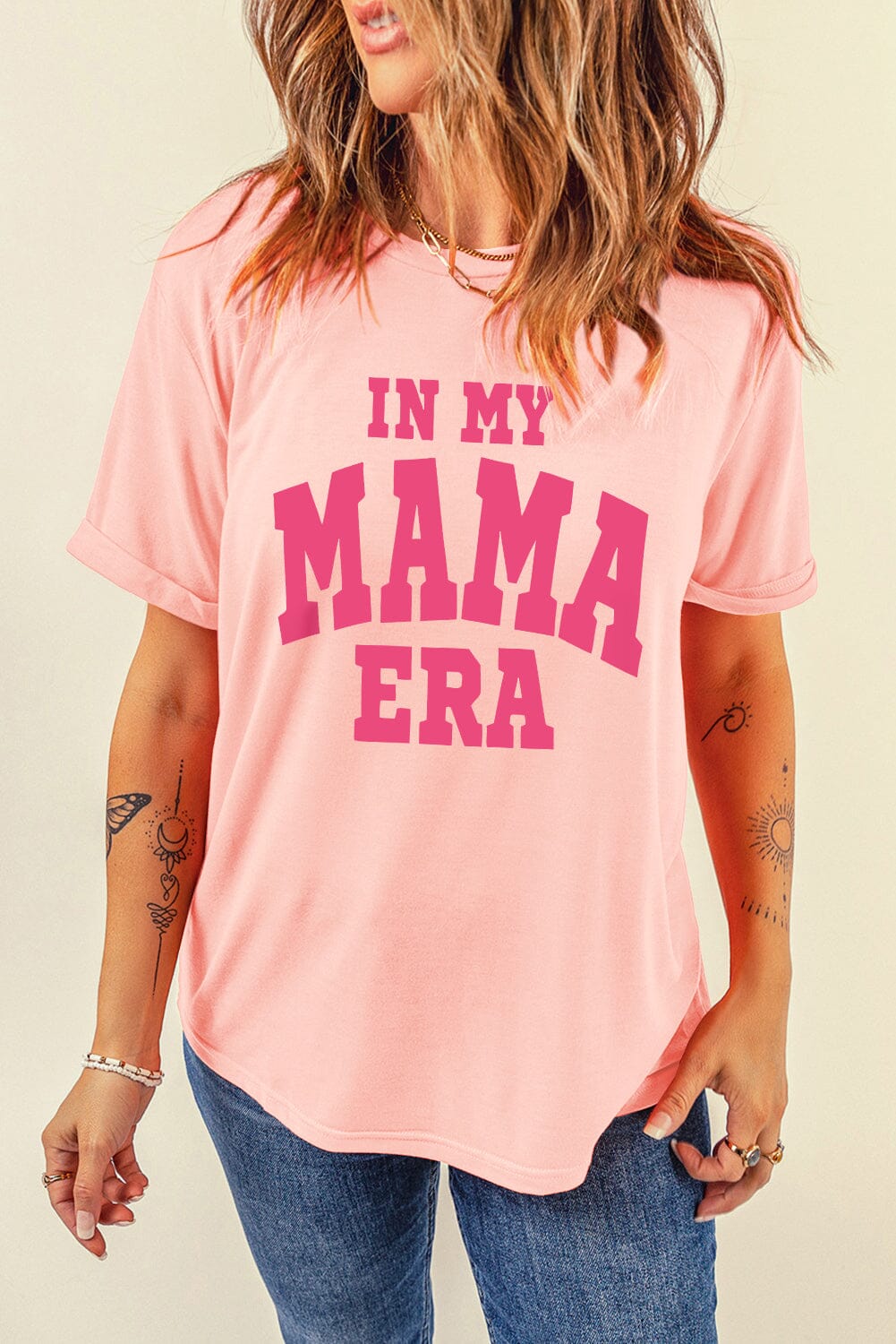 IN MY MAMA ERA Round Neck T-Shirt - Sydney So Sweet