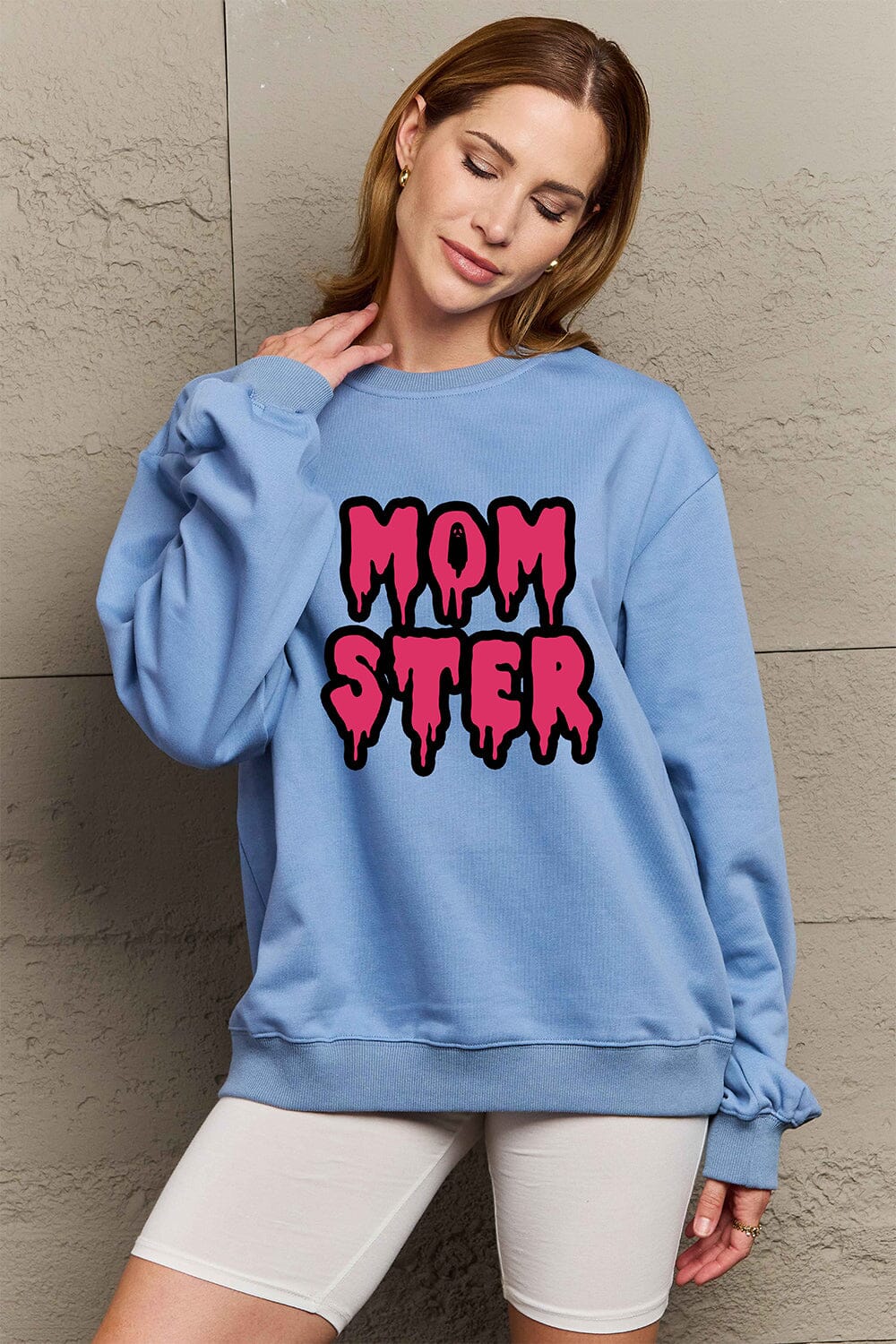 Simply Love Full Size MOM STER Graphic Sweatshirt - Sydney So Sweet