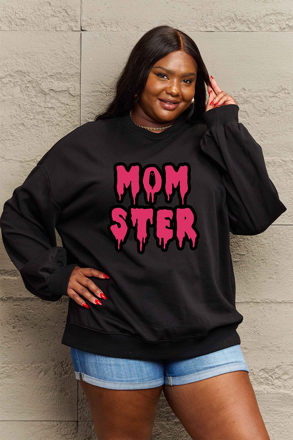 Simply Love Full Size MOM STER Graphic Sweatshirt - Sydney So Sweet