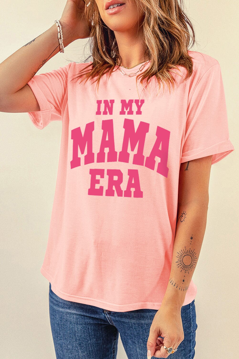 IN MY MAMA ERA Round Neck T-Shirt - Sydney So Sweet