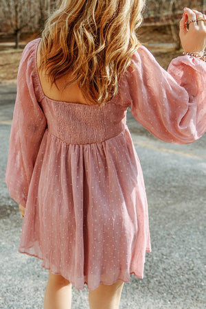 Tangerine Balloon Sleeve Dress – The Svaya