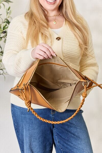 Zipper Detail Shoulder Bag with Pouch - Sydney So Sweet